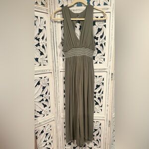 Hem & Thread Olive Green Jumpsuit size S NWT